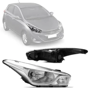 Farol Direito Novo Hyundai Hb20 2012 a 2015 Cromado Rufato