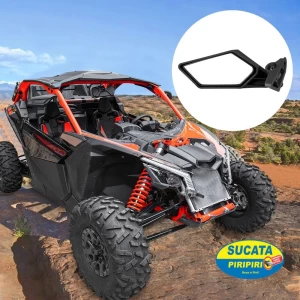 Espelho Retrovisor Lateral Ajustável para Quadriciclo Can Am Maverick X3 para Suzuki King Quad 2017-2022