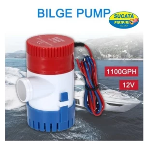 Bomba Elétrica 12v 1100gph Marinha Bomba Submersível Barco.